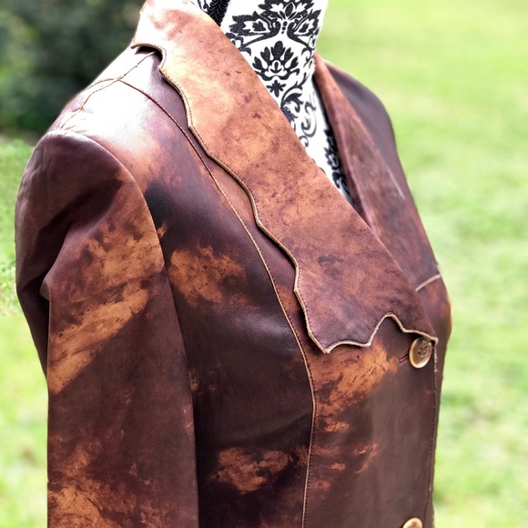 Ying Yuan Jackets & Blazers - Ying Yuan Runway Designer Leather Jacket